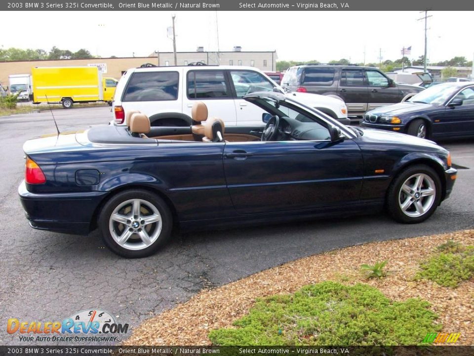 2003 BMW 3 Series 325i Convertible Orient Blue Metallic / Natural Brown Photo #7