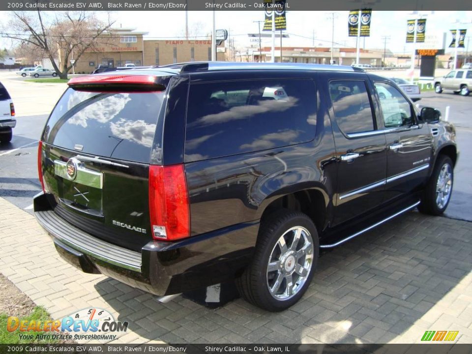 2009 Cadillac Escalade ESV AWD Black Raven / Ebony/Ebony Photo #4