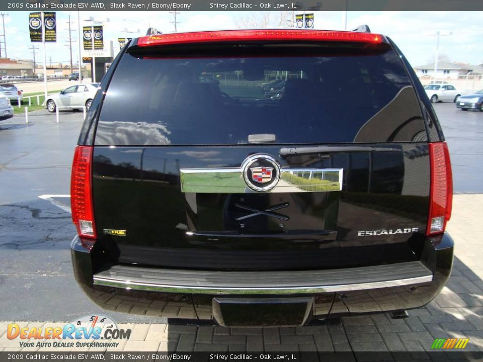 2009 Cadillac Escalade ESV AWD Black Raven / Ebony/Ebony Photo #5