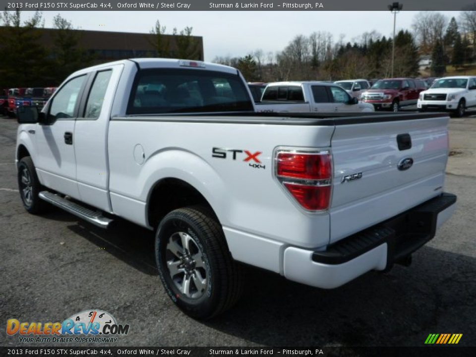 2013 Ford F150 STX SuperCab 4x4 Oxford White / Steel Gray Photo #4