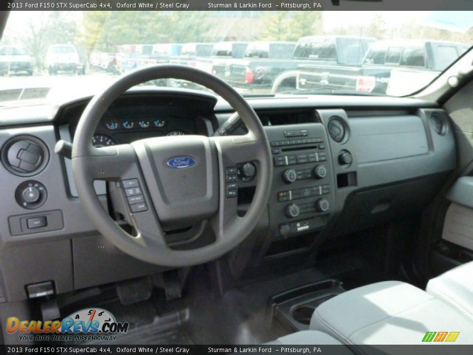 2013 Ford F150 STX SuperCab 4x4 Oxford White / Steel Gray Photo #10
