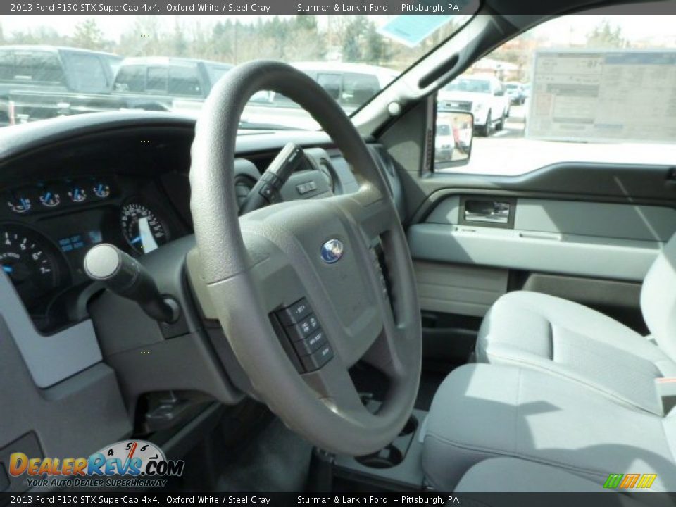 2013 Ford F150 STX SuperCab 4x4 Steering Wheel Photo #12