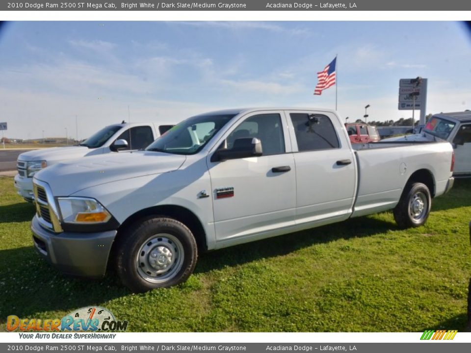 2010 Dodge Ram 2500 ST Mega Cab Bright White / Dark Slate/Medium Graystone Photo #2