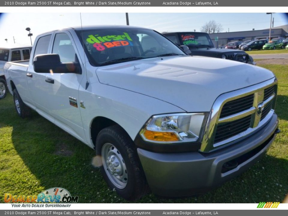 2010 Dodge Ram 2500 ST Mega Cab Bright White / Dark Slate/Medium Graystone Photo #10