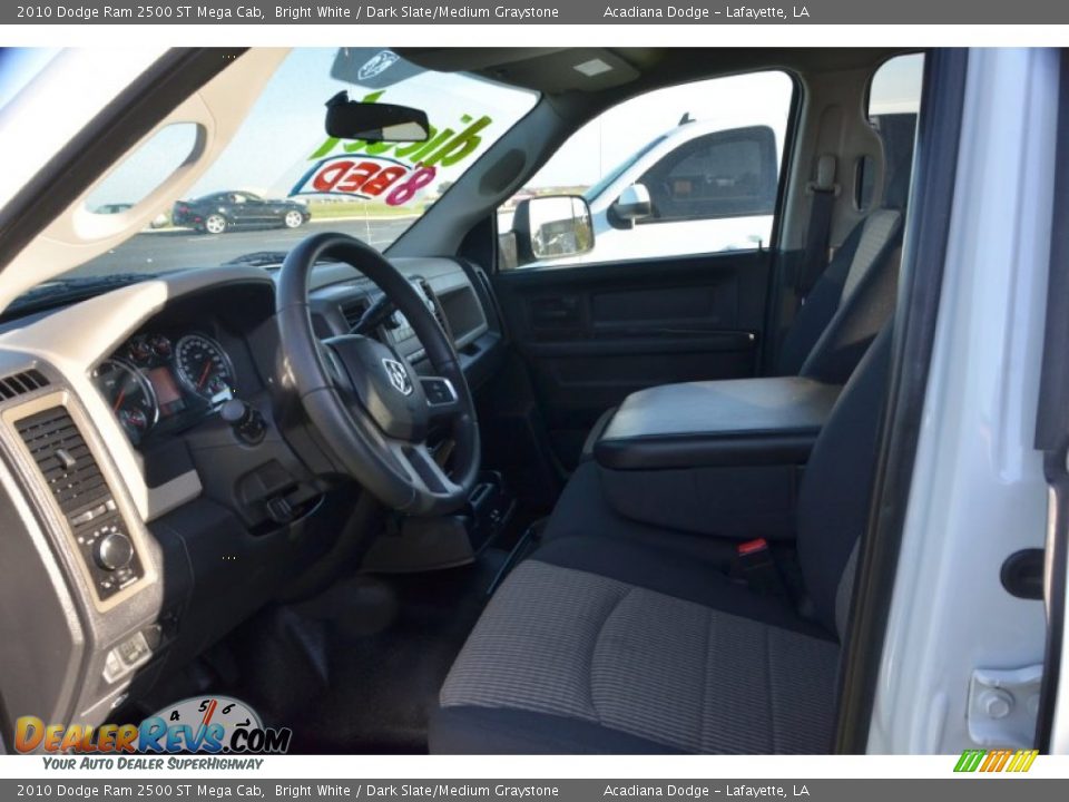 2010 Dodge Ram 2500 ST Mega Cab Bright White / Dark Slate/Medium Graystone Photo #15