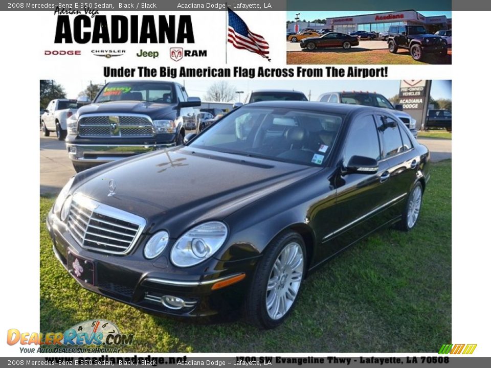 2008 Mercedes-Benz E 350 Sedan Black / Black Photo #1