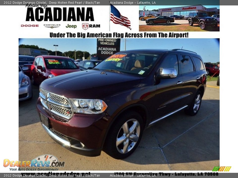 2012 Dodge Durango Citadel Deep Molten Red Pearl / Black/Tan Photo #1