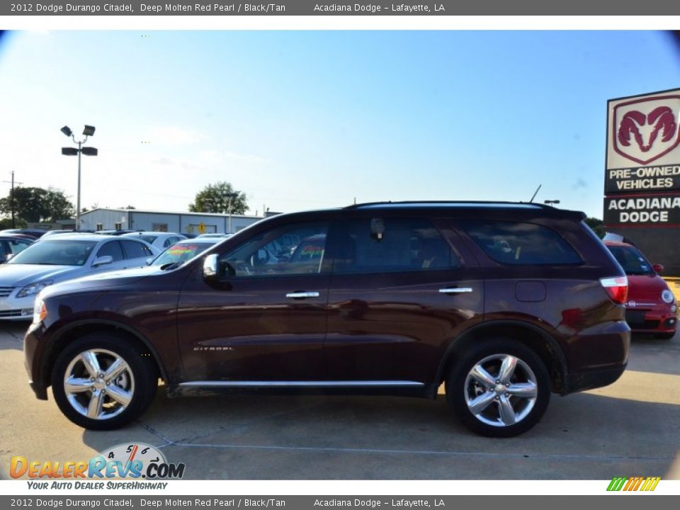 2012 Dodge Durango Citadel Deep Molten Red Pearl / Black/Tan Photo #2