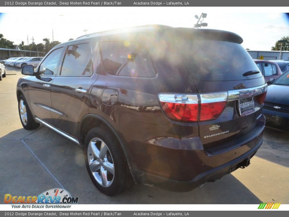 2012 Dodge Durango Citadel Deep Molten Red Pearl / Black/Tan Photo #3