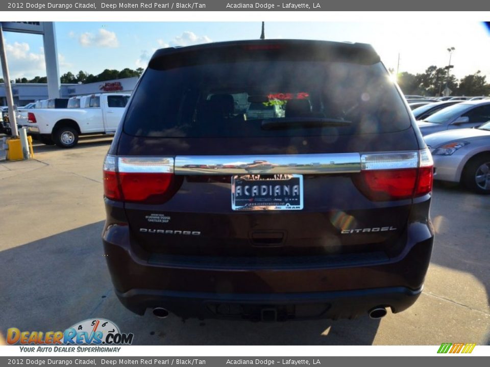 2012 Dodge Durango Citadel Deep Molten Red Pearl / Black/Tan Photo #4