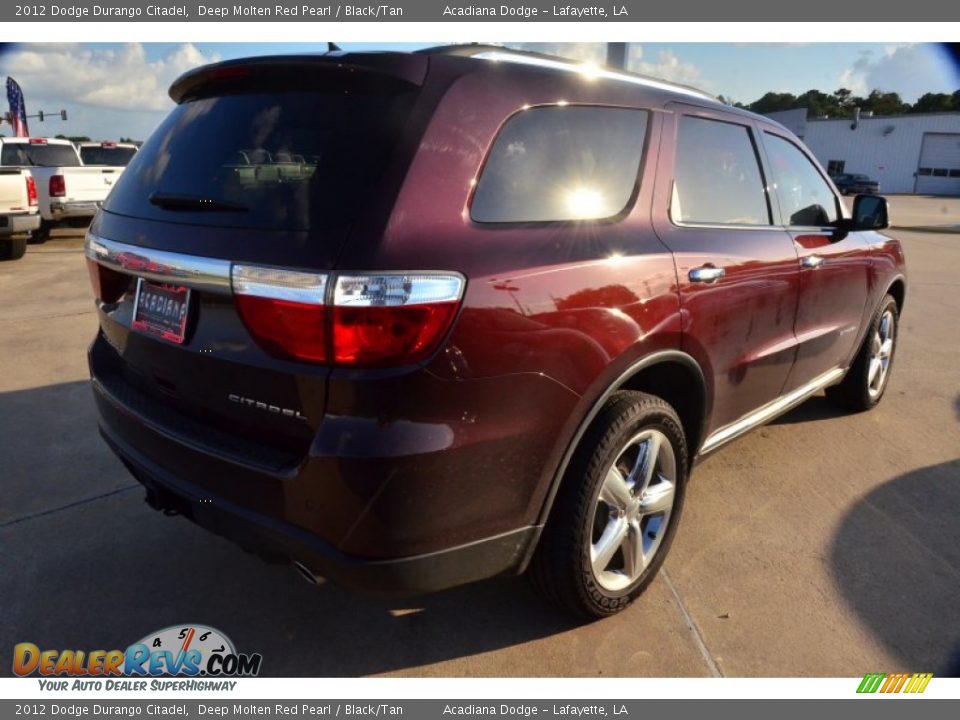 2012 Dodge Durango Citadel Deep Molten Red Pearl / Black/Tan Photo #7
