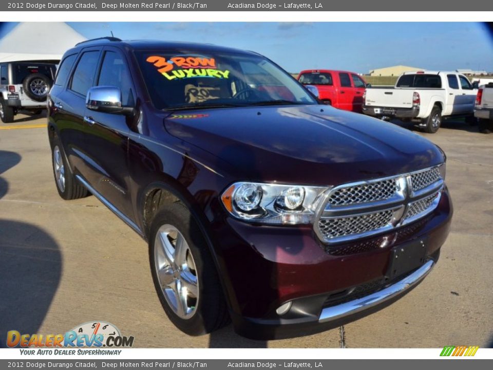 2012 Dodge Durango Citadel Deep Molten Red Pearl / Black/Tan Photo #9
