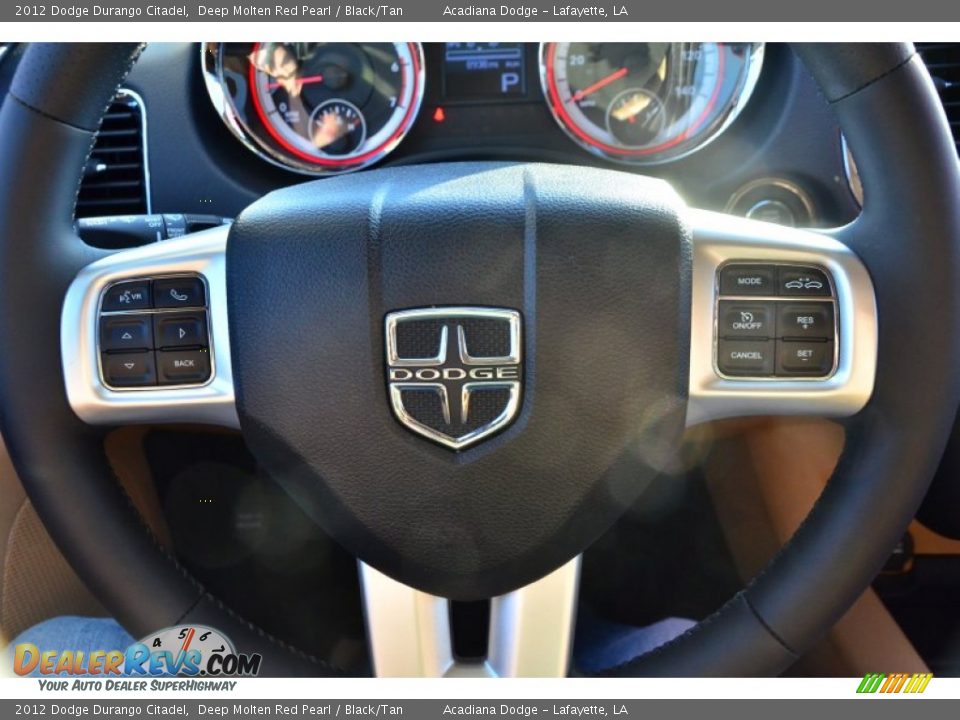 2012 Dodge Durango Citadel Deep Molten Red Pearl / Black/Tan Photo #25