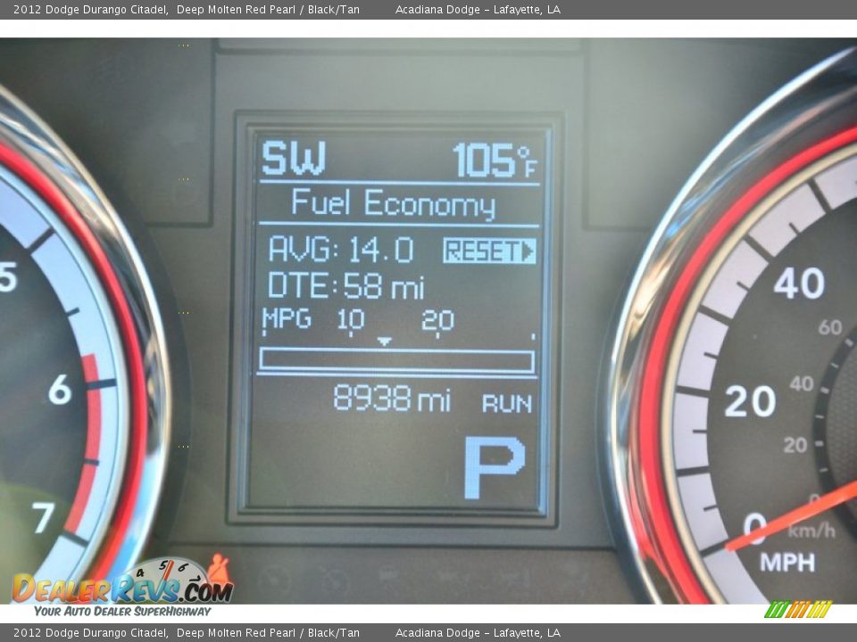 2012 Dodge Durango Citadel Deep Molten Red Pearl / Black/Tan Photo #28