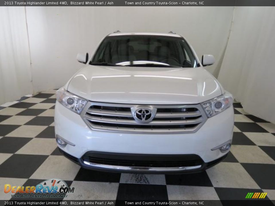 2013 Toyota Highlander Limited 4WD Blizzard White Pearl / Ash Photo #2