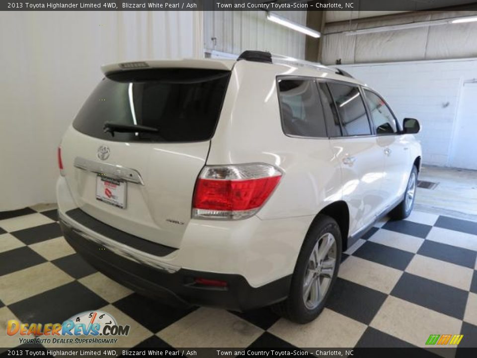 2013 Toyota Highlander Limited 4WD Blizzard White Pearl / Ash Photo #20