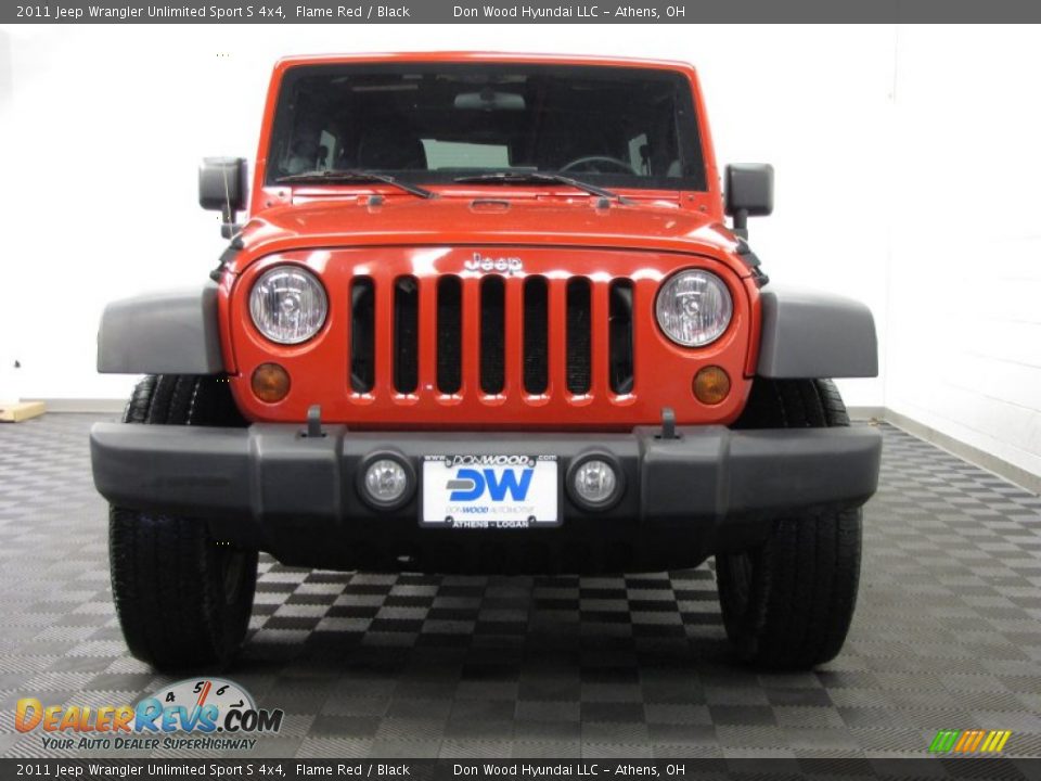 2011 Jeep Wrangler Unlimited Sport S 4x4 Flame Red / Black Photo #2