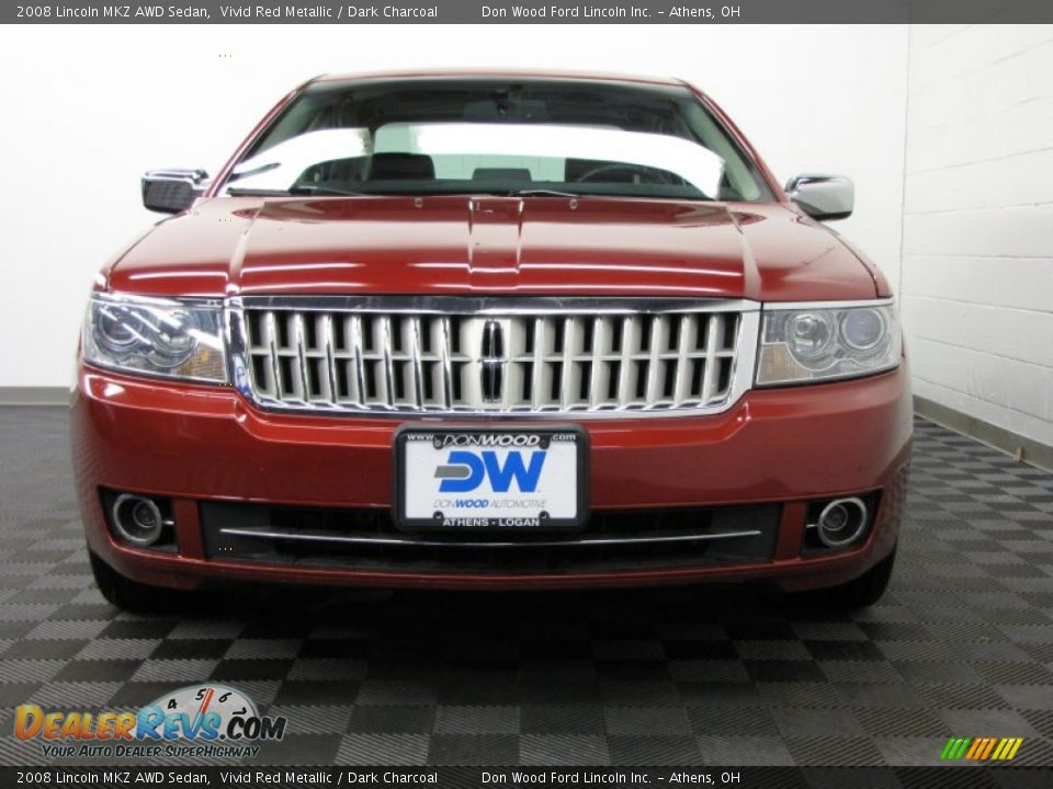 2008 Lincoln MKZ AWD Sedan Vivid Red Metallic / Dark Charcoal Photo #2