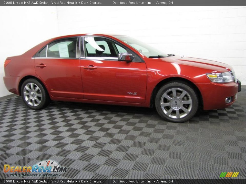 Vivid Red Metallic 2008 Lincoln MKZ AWD Sedan Photo #3