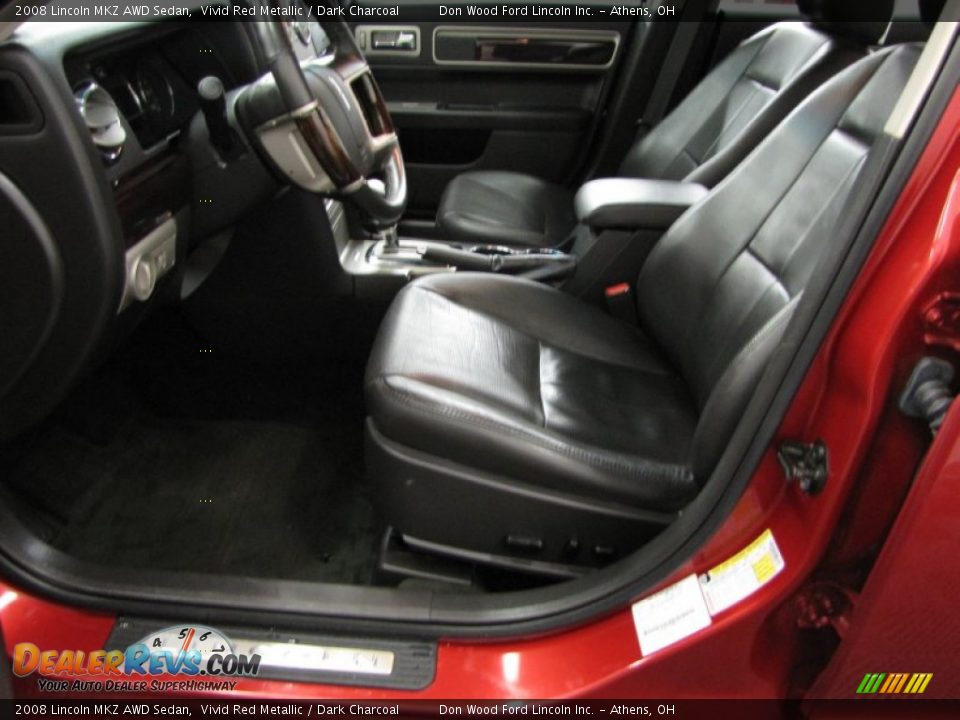 2008 Lincoln MKZ AWD Sedan Vivid Red Metallic / Dark Charcoal Photo #6