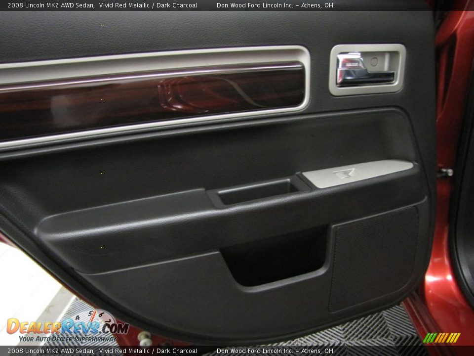 2008 Lincoln MKZ AWD Sedan Vivid Red Metallic / Dark Charcoal Photo #14