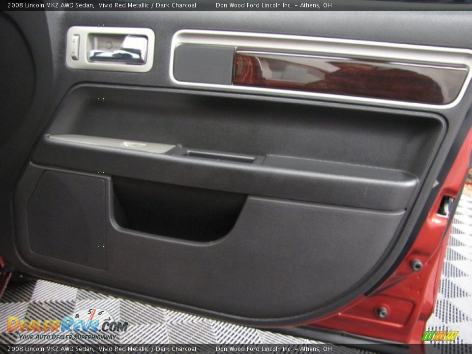 2008 Lincoln MKZ AWD Sedan Vivid Red Metallic / Dark Charcoal Photo #16