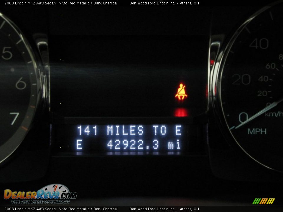 2008 Lincoln MKZ AWD Sedan Vivid Red Metallic / Dark Charcoal Photo #22