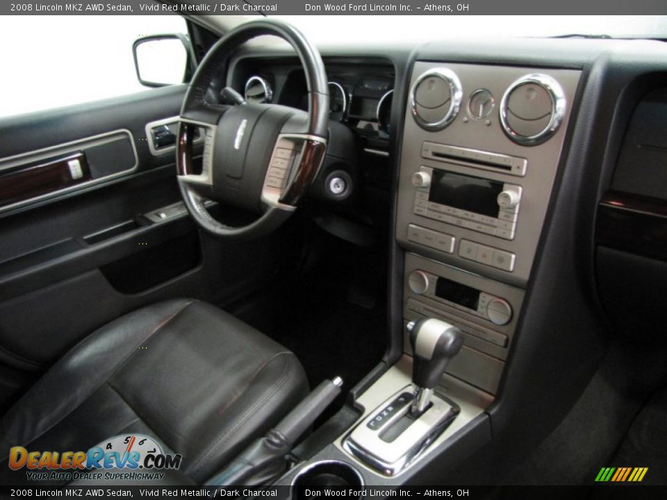 2008 Lincoln MKZ AWD Sedan Vivid Red Metallic / Dark Charcoal Photo #23
