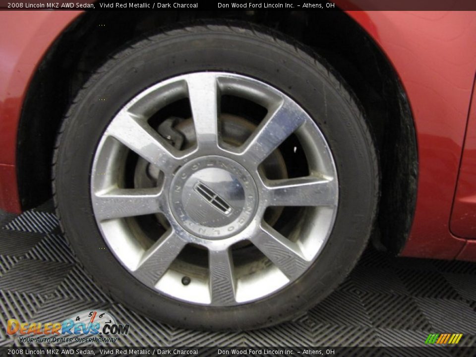 2008 Lincoln MKZ AWD Sedan Vivid Red Metallic / Dark Charcoal Photo #28