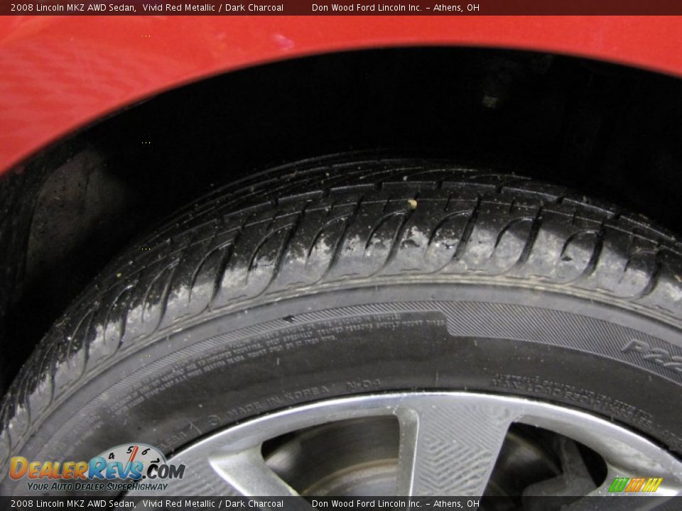 2008 Lincoln MKZ AWD Sedan Vivid Red Metallic / Dark Charcoal Photo #30
