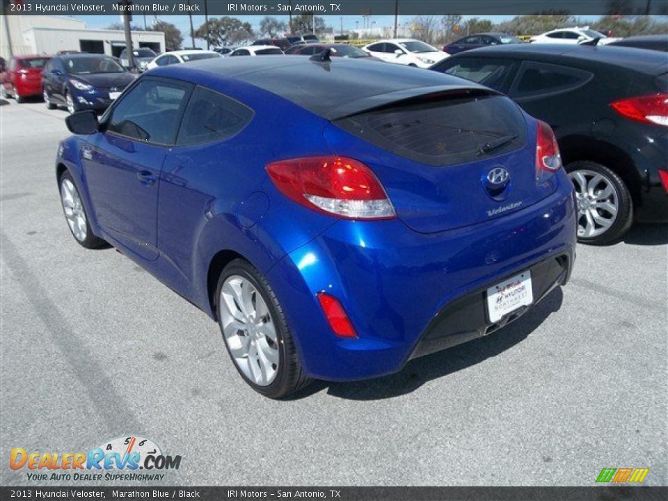 2013 Hyundai Veloster Marathon Blue / Black Photo #4