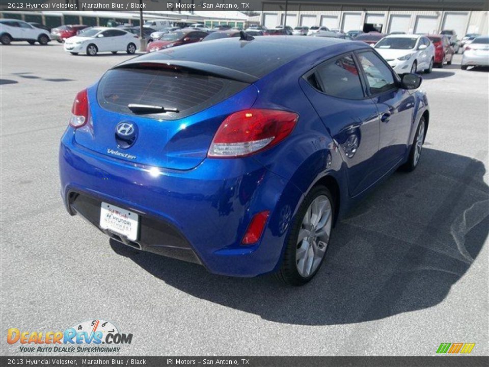 2013 Hyundai Veloster Marathon Blue / Black Photo #5