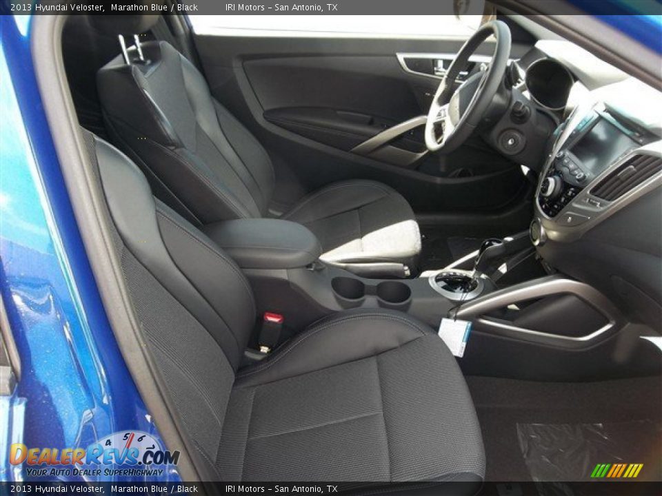 2013 Hyundai Veloster Marathon Blue / Black Photo #8