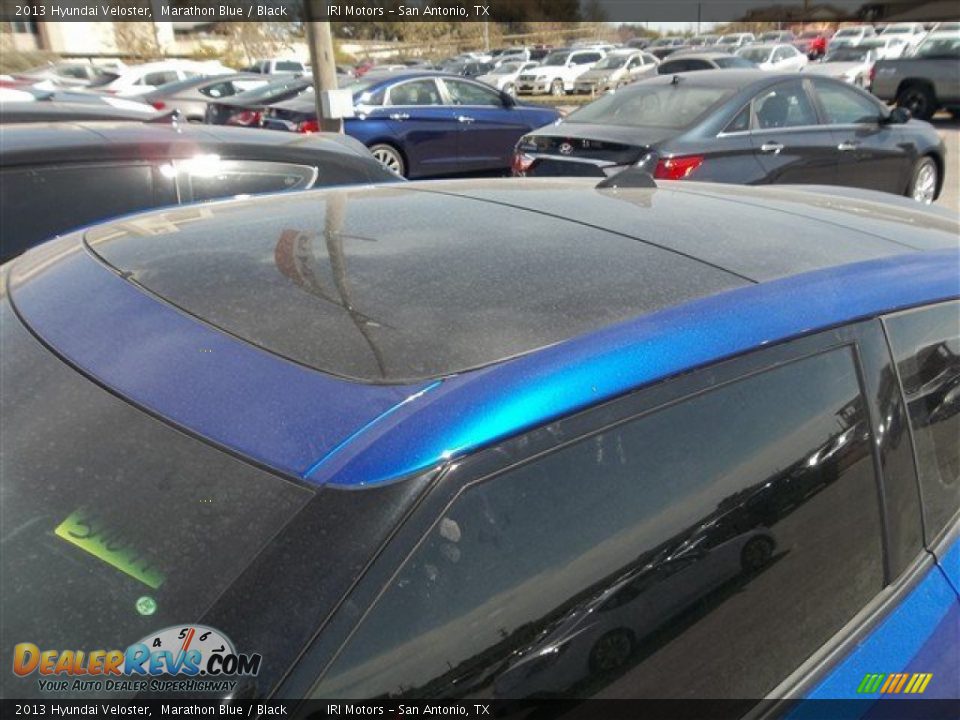 2013 Hyundai Veloster Marathon Blue / Black Photo #9