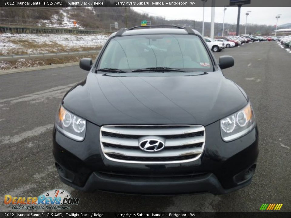 2012 Hyundai Santa Fe GLS AWD Twilight Black / Beige Photo #2