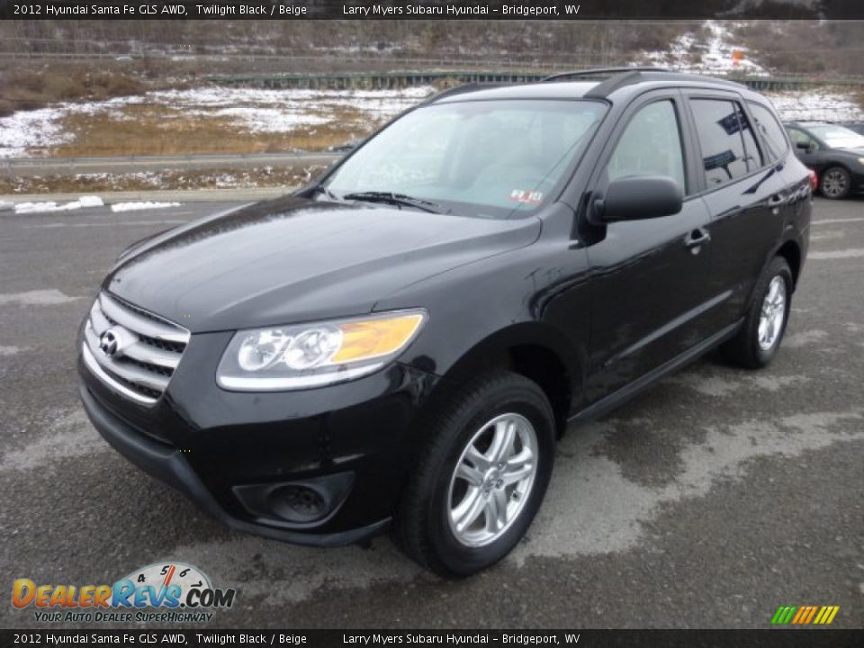 2012 Hyundai Santa Fe GLS AWD Twilight Black / Beige Photo #3