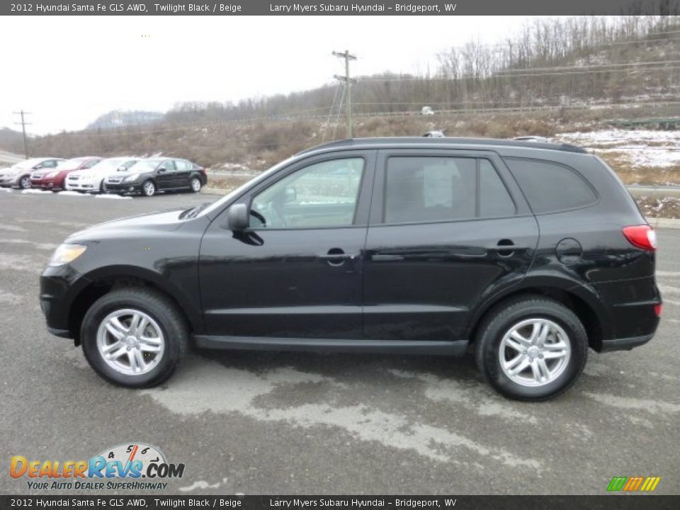 2012 Hyundai Santa Fe GLS AWD Twilight Black / Beige Photo #4