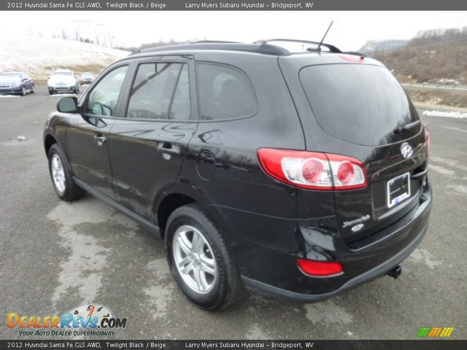 2012 Hyundai Santa Fe GLS AWD Twilight Black / Beige Photo #5