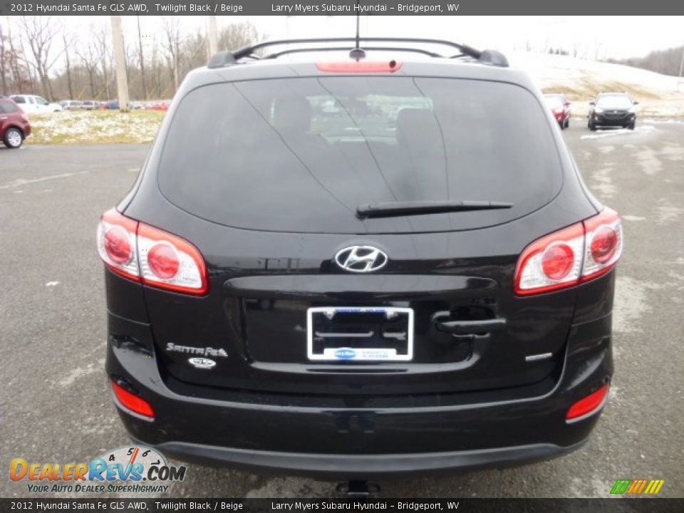 2012 Hyundai Santa Fe GLS AWD Twilight Black / Beige Photo #6