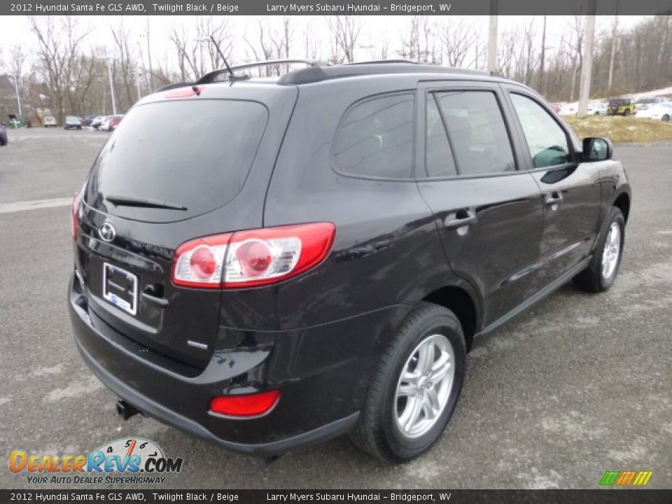 2012 Hyundai Santa Fe GLS AWD Twilight Black / Beige Photo #7