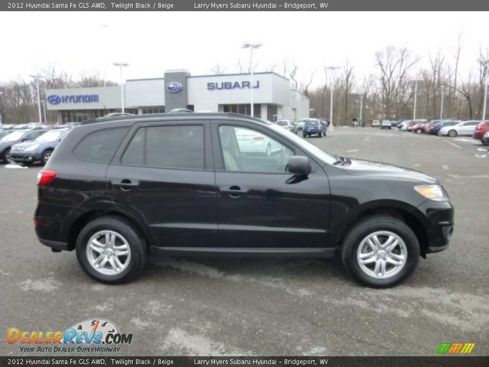 2012 Hyundai Santa Fe GLS AWD Twilight Black / Beige Photo #8