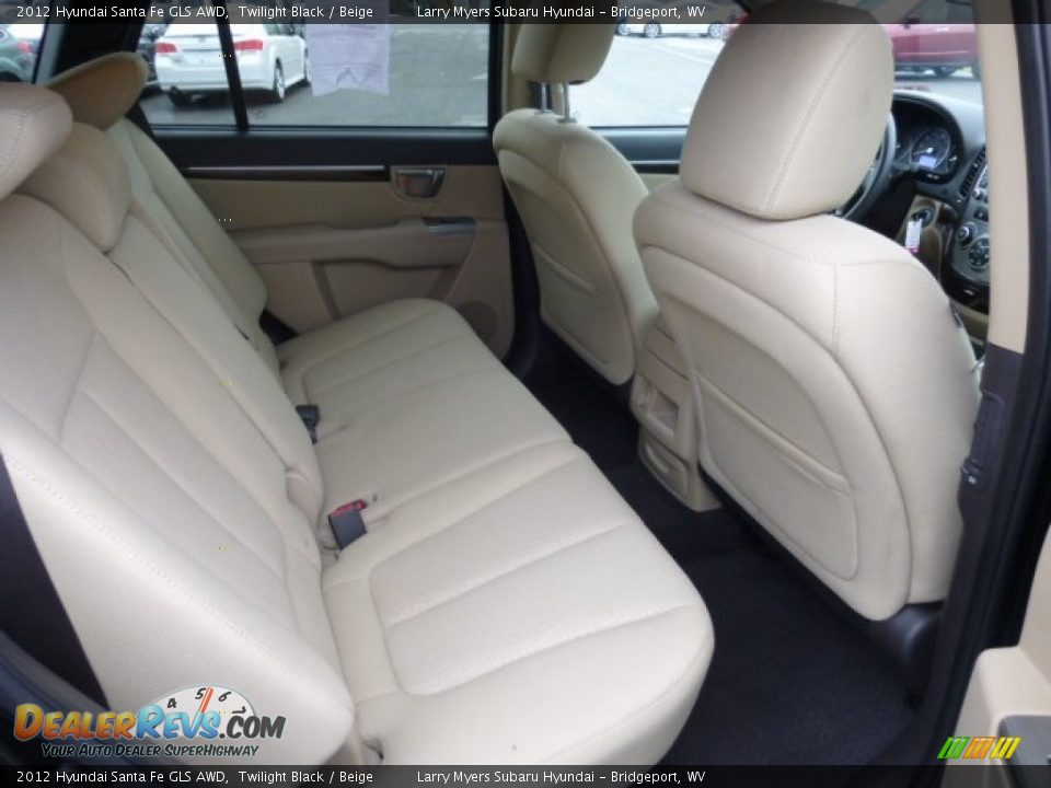 2012 Hyundai Santa Fe GLS AWD Twilight Black / Beige Photo #12