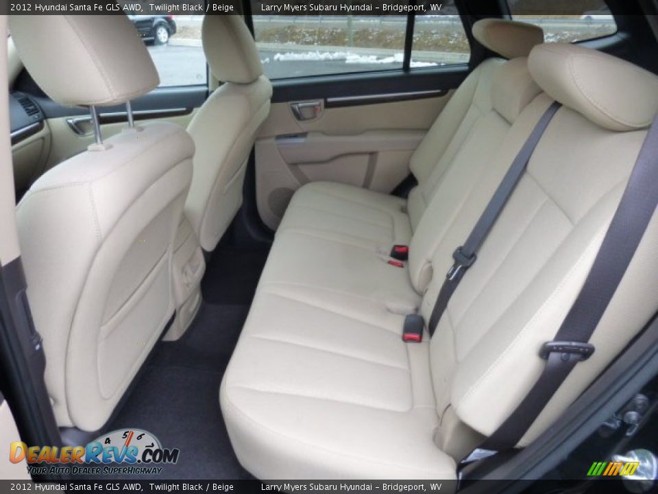 2012 Hyundai Santa Fe GLS AWD Twilight Black / Beige Photo #14