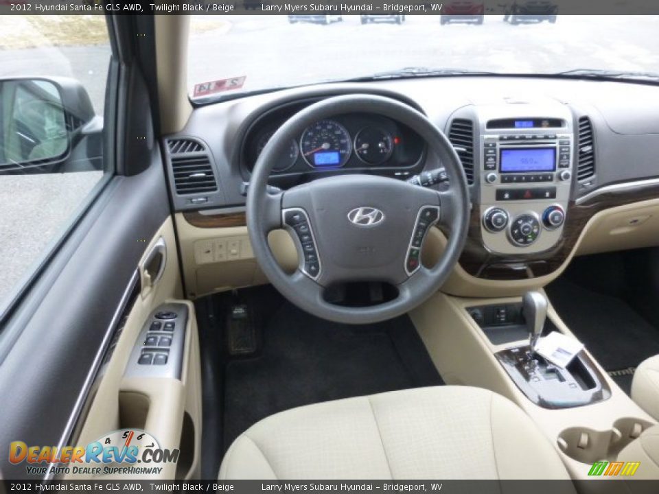 2012 Hyundai Santa Fe GLS AWD Twilight Black / Beige Photo #15