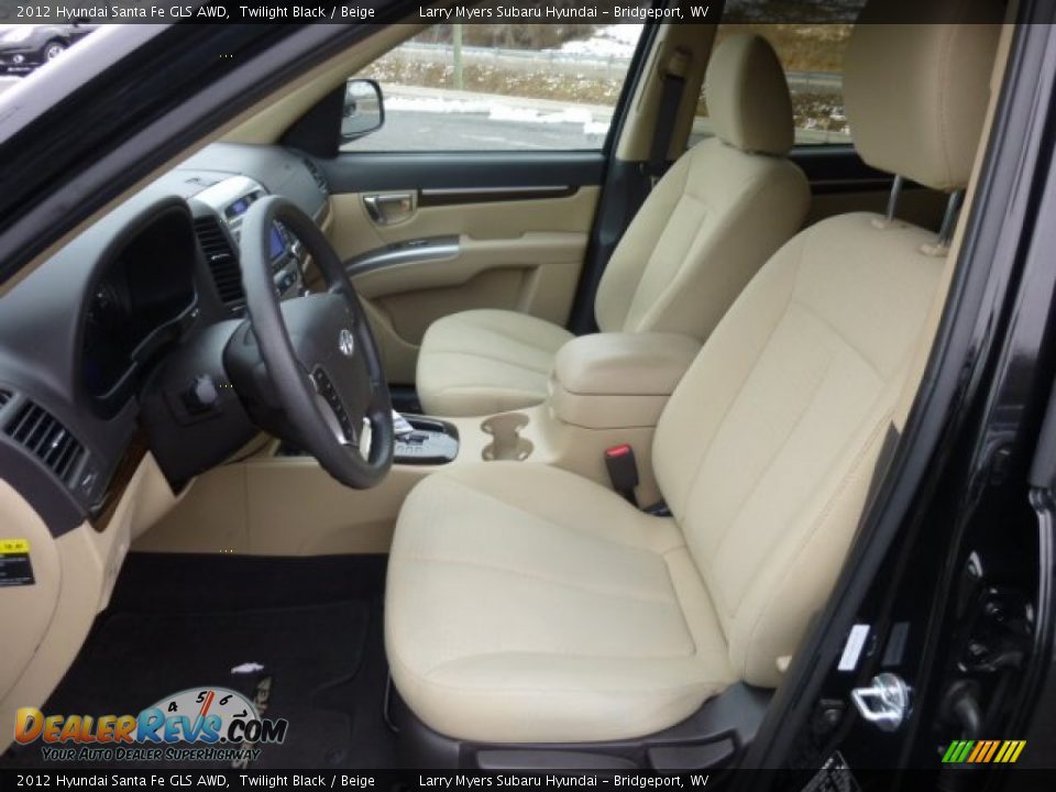 2012 Hyundai Santa Fe GLS AWD Twilight Black / Beige Photo #16
