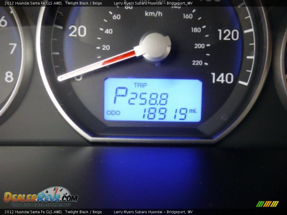 2012 Hyundai Santa Fe GLS AWD Twilight Black / Beige Photo #20