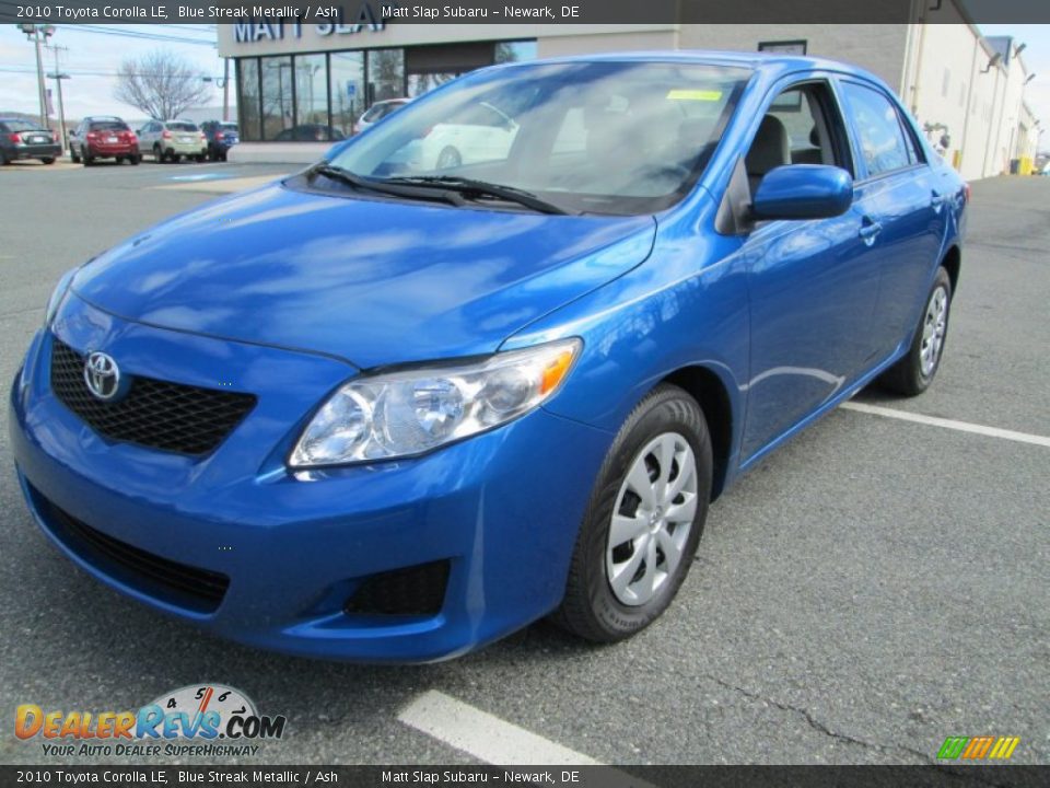 2010 Toyota Corolla LE Blue Streak Metallic / Ash Photo #2
