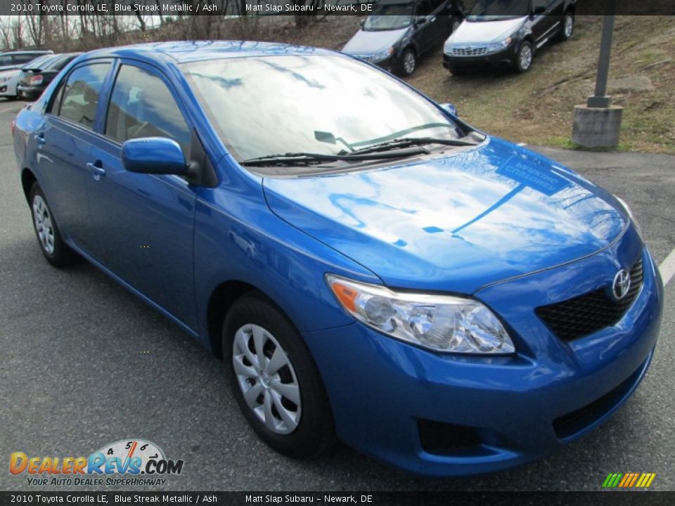 2010 Toyota Corolla LE Blue Streak Metallic / Ash Photo #4