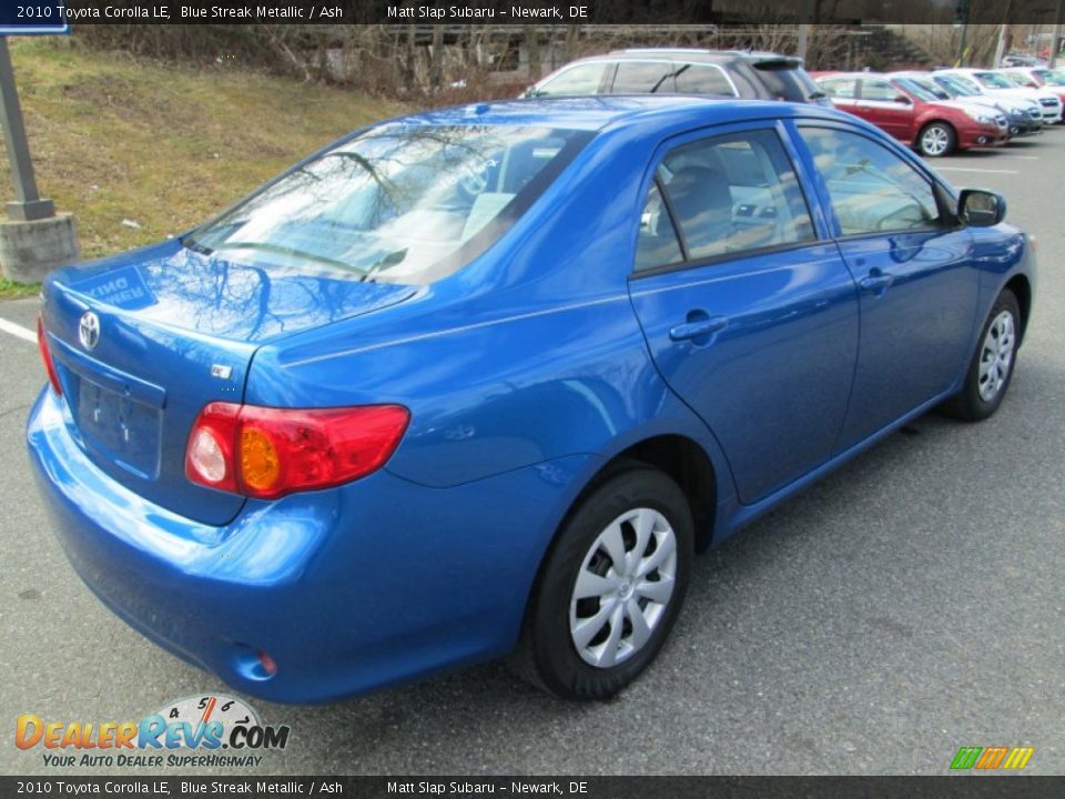 2010 Toyota Corolla LE Blue Streak Metallic / Ash Photo #6