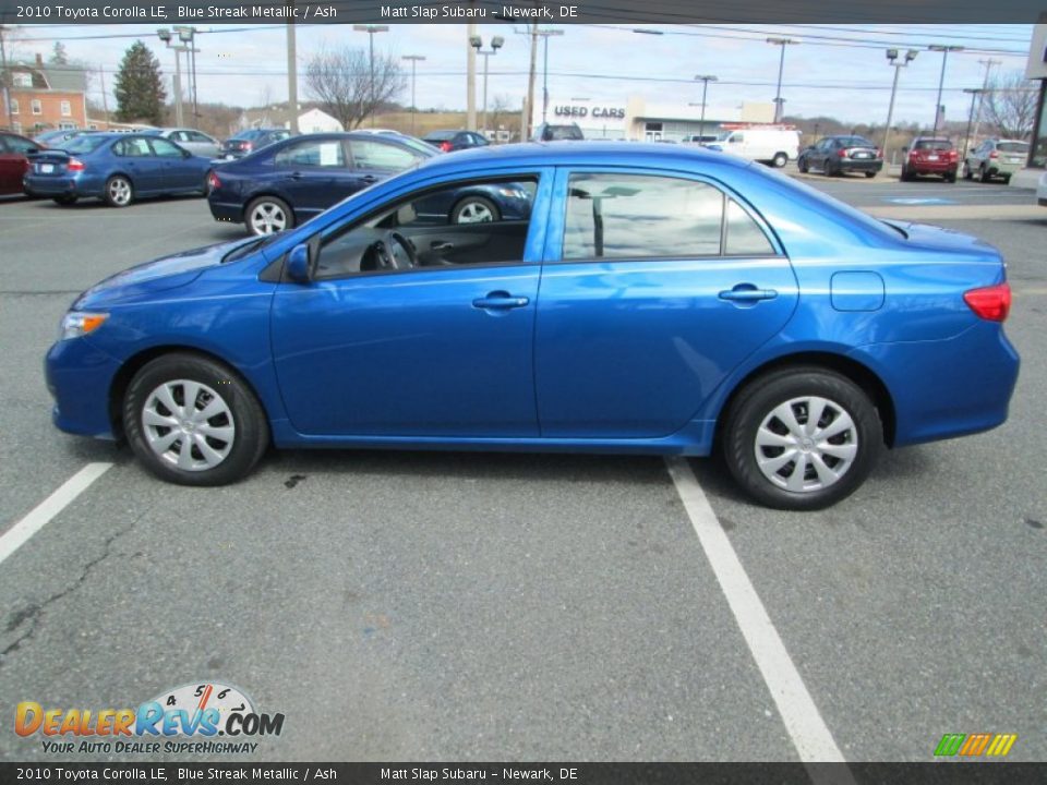 2010 Toyota Corolla LE Blue Streak Metallic / Ash Photo #9